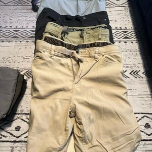 4 pair for $40 Men's Tan Cargo Shorts